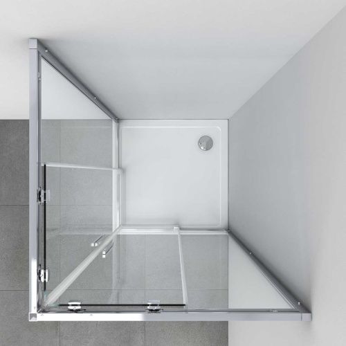 Душевой уголок Vincea Soft VSS-3SO100CLB 100х100 стекло прозрачное профиль черный без поддона - фото 2