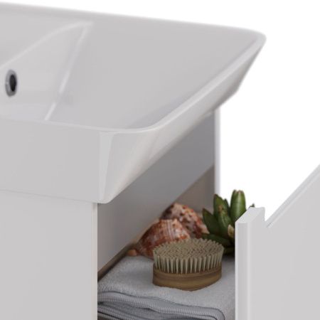 Тумба под раковину LeMark Buno mini LM05BM50T 50х40 подвесная цвет белый