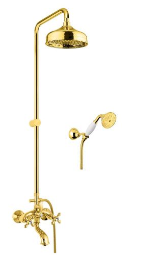 Душевая стойка Fiore 01OO0615 настенная цвет золото - фото 2