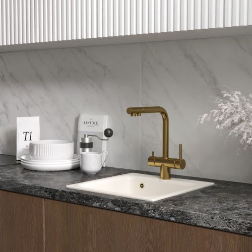 Смеситель для кухни Reflexion Lago RX9903GD на мойку золото - фото 4