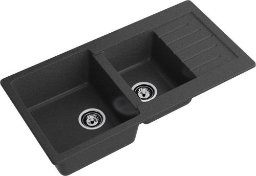 Кухонная мойка Granfest Practik P-980KL графит 100х50 цвет серый поверхность матовая - фото 2