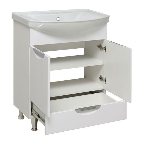 Тумба под раковину Runo БАРСЕЛОНА 00000001035 60х30 напольная цвет белый - фото 2