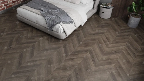 SPC ламинат Alpine Floor Chervon Alpine ECO 18-9 MC Дуб Антарес Chevron толщина 0.5 см 43 класс 600х127 - фото 3