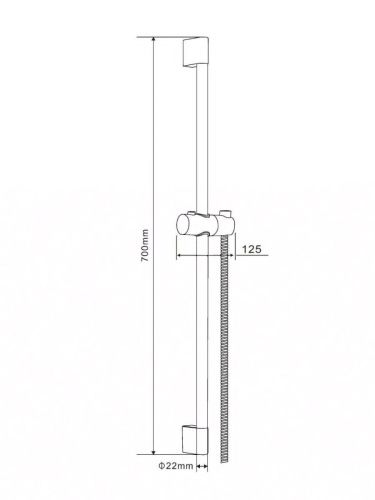 Душевая штанга Orange ORANGE OS8B цвет черный - фото 3