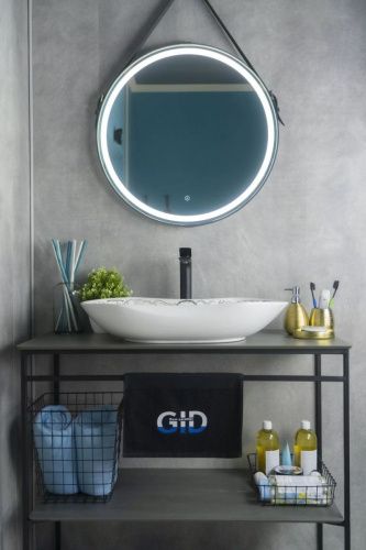 Раковина керамическая Gid 52221 70х40 накладная цвет белый без отверстий под смеситель - фото 3