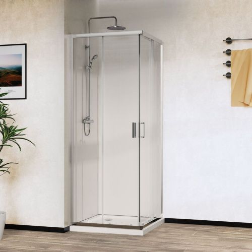 Душевой уголок Vincea City VSS-5CT8010CL 100х80 стекло прозрачное профиль хром без поддона - фото 2