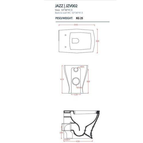 Чаша унитаза приставная Artceram JAZZ JZV002 01 00 цвет белый без сиденья - фото 2