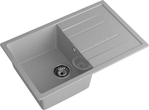 Кухонная мойка Granfest Quadro Q-780L серый 75х50 цвет серый поверхность матовая - фото 2