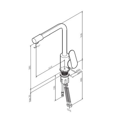 Смеситель для кухни Am.Pm Like F8005711 на мойку сатин