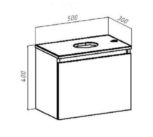Тумба под раковину Runo БАРИ 00-00001472 50х30 подвесная цвет белый - фото 3