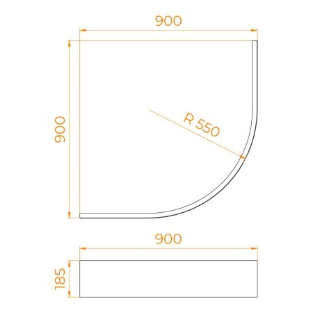 Экран фронтальный для поддона RGW 16230410-09