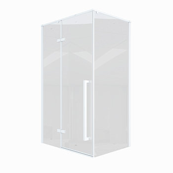 Душевой уголок Cerutti SPA C1AW 120х90 стекло прозрачное профиль белый без поддона