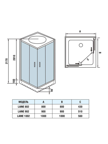 Душевая кабина WeltWasser WW500 10000003263 100х100 квадратная с крышей ориентация универсальная - фото 2