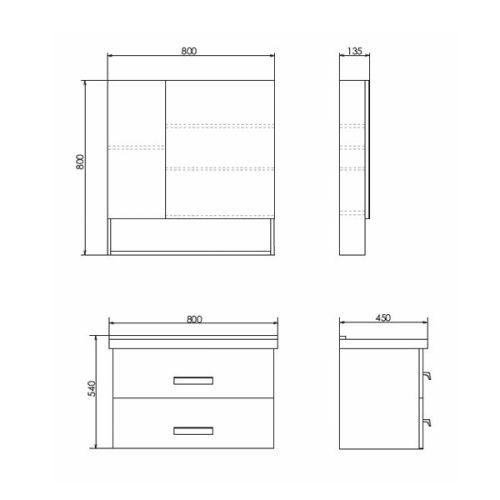 Тумба с раковиной Comforty Парма 00004143491CF 80х50 подвесная цвет серый - фото 2