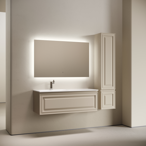 Тумба под раковину Sancos Very VR120LCE 120х40 подвесная цвет бежевый - фото 2