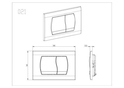 Клавиша смыва механическая Aquatek KDI-0000049 цвет черный - фото 2