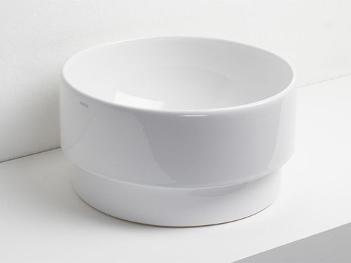 Раковина из сантехнического фаянса Simas PO 01 40х40 встраиваемая цвет белый - фото 2