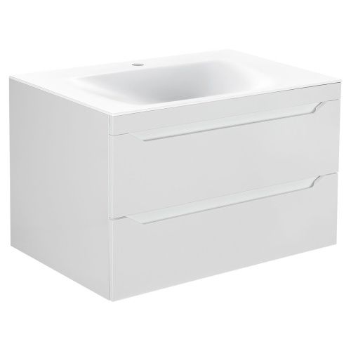 Тумба под раковину Vincea Fine VMC-2F800GW 80х50 подвесная цвет белый - фото 4