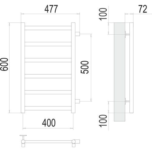 Полотенцесушитель водяной Terminus 4670078529862 50х60 хром - фото 3