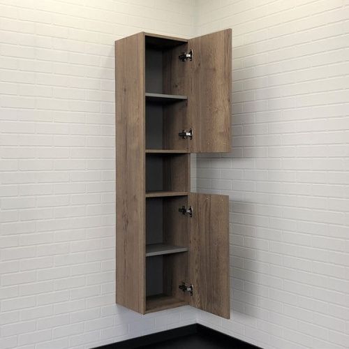 Шкаф-пенал Comforty Никосия 00-00009554CF 40х160 подвесной цвет коричневый - фото 4