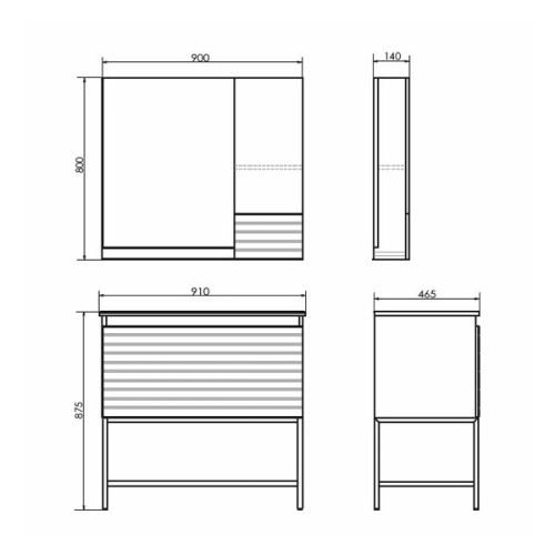 Зеркало-шкаф Comforty Страсбург 00-00006573CF 90х80 подвесной цвет бежевый - фото 2