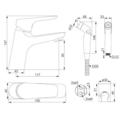 Смеситель Damixa Jupiter 770300001 на раковину хром - фото 4