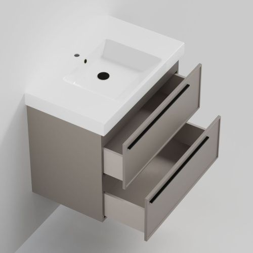 Тумба с раковиной La Fenice Elba TWIN NFNC-01-ELB-C-80-2-3-80 80х50 подвесная цвет бежевый - фото 2