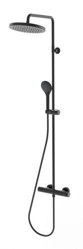 Душевая стойка Bossini ELIOS L10172.073 настенная цвет черный с термостатом