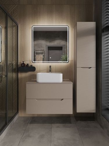 Тумба с раковиной Orange Line Li-80TuLMDF+B02-460W 80х50 цвет бежевый - фото 5