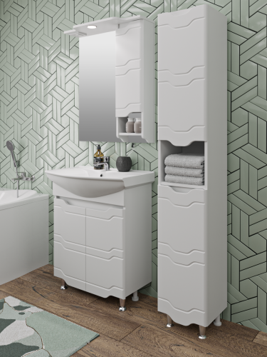 Тумба под раковину Runo Стиль УТ000002338 60х30 напольная цвет белый - фото 3