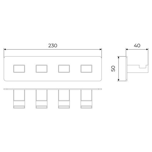 Вешалка 4 крючка Timo Selene 10015/00 - фото 2