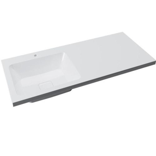 Раковина из искусственного камня Onika Kamilla ФЦ-00001871 120х50 накладная цвет белый 1 отверстие под смеситель