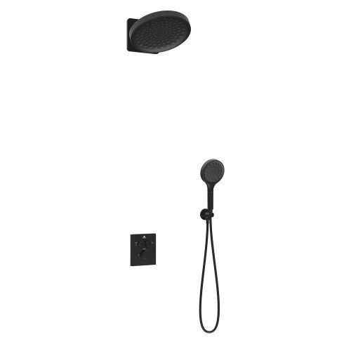 Душевая система Vincea Inspire VSFW-3I21MT3MB встраиваемая в стену цвет черный с термостатом - фото 3