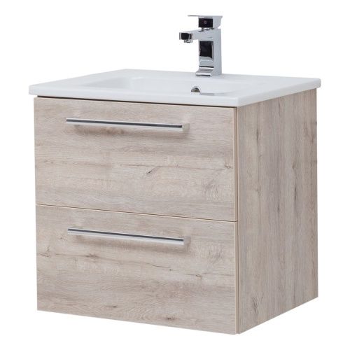 Тумба под раковину Dreja Gio 77.0102D 60х50 подвесная цвет коричневый - фото 2