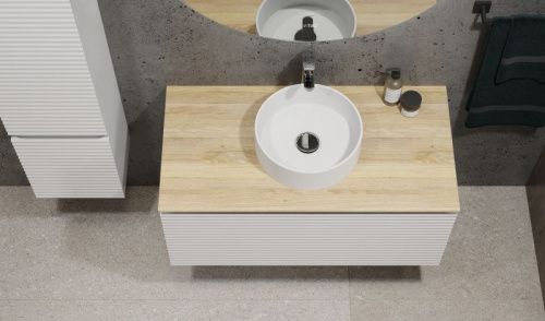 Тумба под раковину Jorno COSSETY Coss.01.100/P/W-DG/JR 100х50 подвесная цвет белый - фото 2