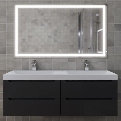 Тумба под раковину Uperwood Tanos 2910203302 120х50 подвесная цвет черный - фото 3