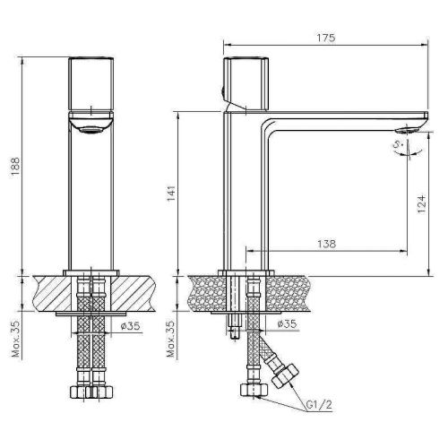 Смеситель Haiba HB577 HB10577 на раковину хром - фото 3