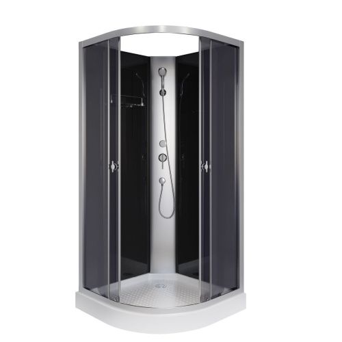 Душевая кабина Niagara Eco E90/13/TN/BK 90х90 четверть круга без крыши ориентация универсальная - фото 2