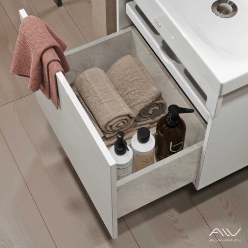 Тумба с раковиной Alavann Cosmetic ALV1035000 60х50 подвесная цвет белый - фото 2