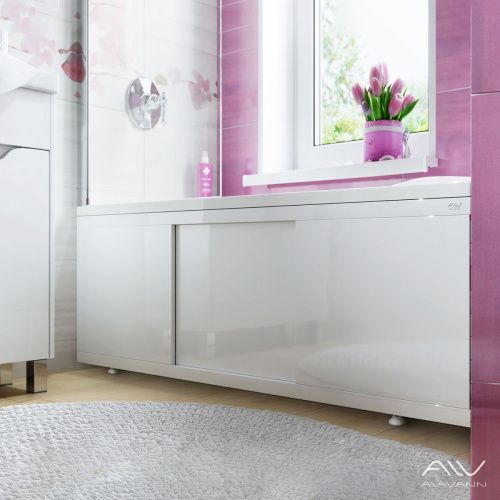 Экран под ванну Alavann Crystal 170 см ALV0257002 фронтальный МДФ раздвижной белый - фото 2