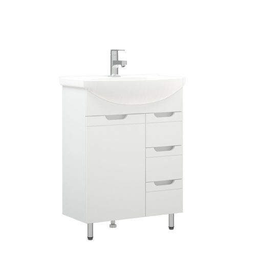 Тумба под раковину Corozo Лея SD-00001509 60х30 напольная цвет белый - фото 4