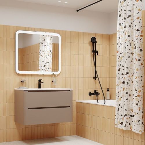 Смеситель для ванны и душа IDDIS Ray RAYBL02i02WA настенный черный - фото 4