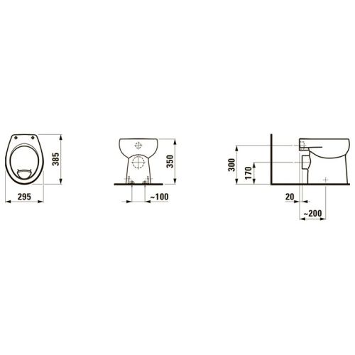 Чаша унитаза приставная Laufen Florakids 8.2203.6.000.027.1 цвет белый без сиденья душевой смыв - фото 2
