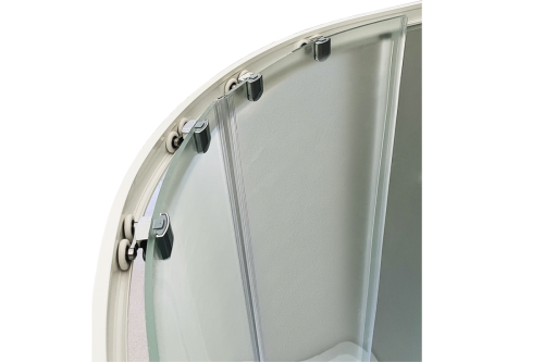 Душевой уголок Royal Bath BK RB8120BK-C-L 120х80 стекло матовое профиль белый с поддоном - фото 3