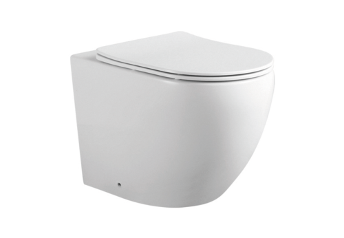 Унитаз приставной Aquatek ЕВРОПА AQ1902-00 белый с сиденьем микролифт безободковый каскадный смыв
