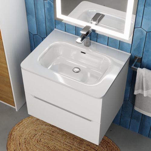 Раковина керамическая Uperwood Monica RMonica60wg 60х50 полувстраиваемая цвет белый - фото 3