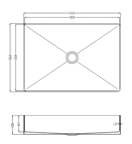Раковина из нержавеющей стали AltroBagno Astro AltroBagnoAstro001020BrAn 50х40 накладная цвет бронза - фото 5