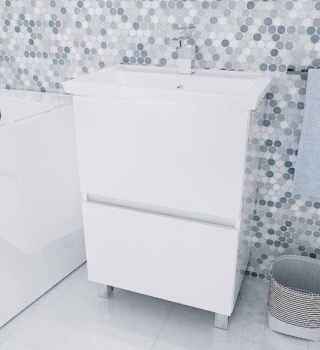 Тумба под раковину 1MarKa Aris У76053 60х40 цвет белый - фото 4