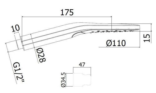 Душевая лейка Paffoni Sofia ZDUP120CRAG цвет хром - фото 3
