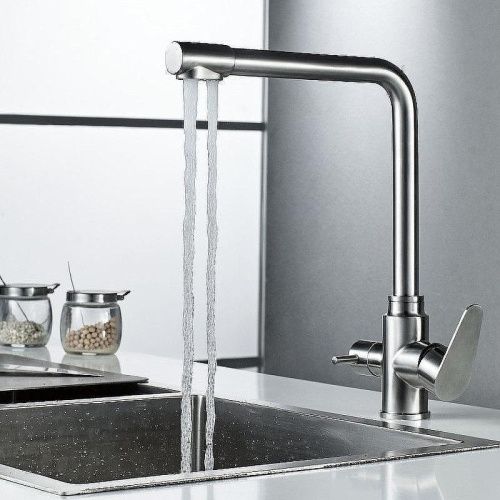 Смеситель для кухни Haiba HB802 HB76802 на мойку нержавеющая сталь - фото 2